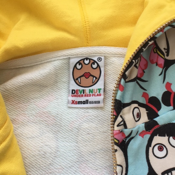 DEVIL NUT • under the red flag • kids hoodie - Picture 4 of 8